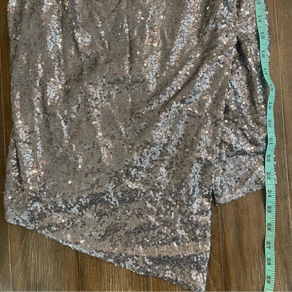 Lulus All Over Sequence Mini Dress Asymmetrical Bodycon Sparkly Women’s M - Picture 6 of 9